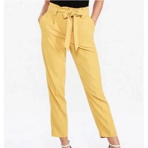 Express Yellow Ankle Cropped Pants